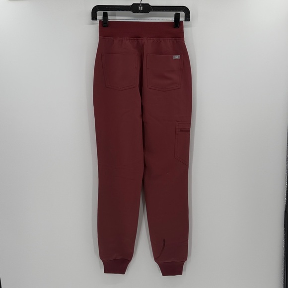 Figs Women's High Waisted Zamora Scrub Pants Jogger - Maroon - XXS - NWT - Picture 11 of 11